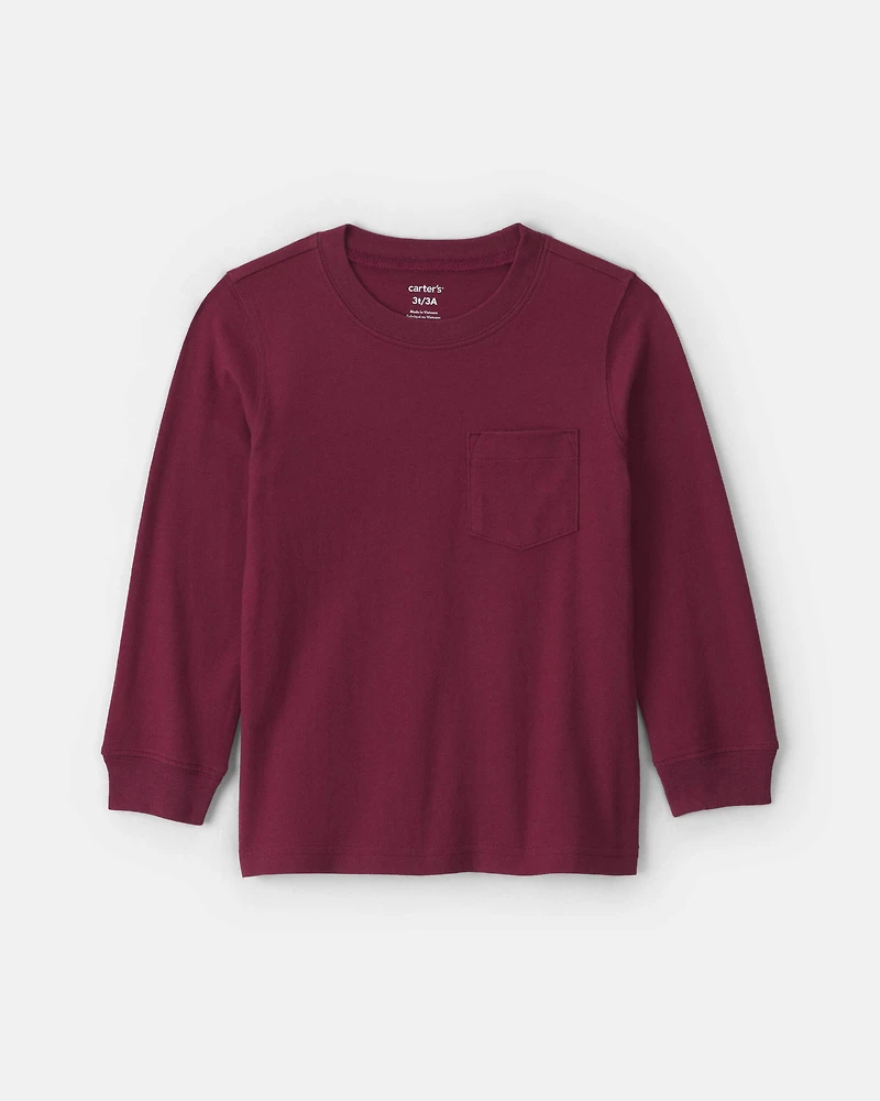 Toddler Boy Long-Sleeve T-Shirt - Burgundy