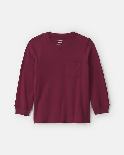 Toddler Boy Long-Sleeve T-Shirt - Burgundy