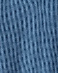 Boys Stripe Thermal Long-Sleeve Henley T-Shirt - Blue