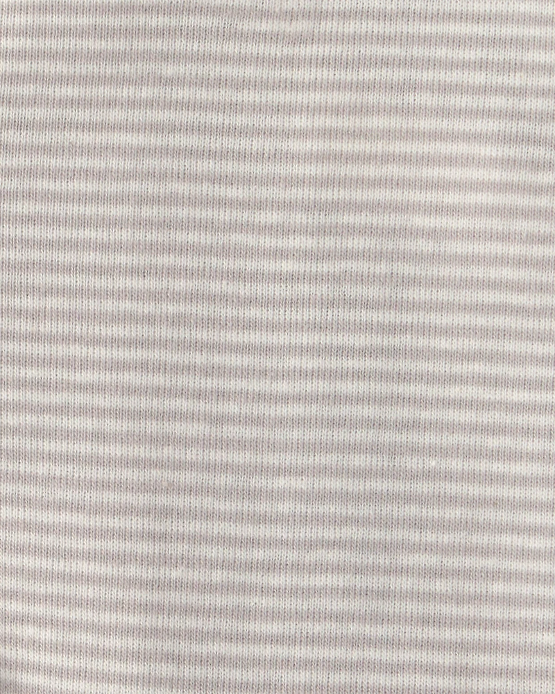 Baby Striped 100% Cotton Sleeper - Grey