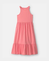 Girls Sleeveless Maxi Dress - Pink