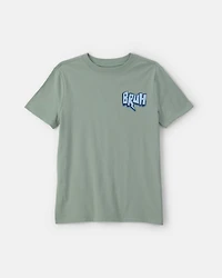 Boys 'Bruh' Graphic Tee - Green