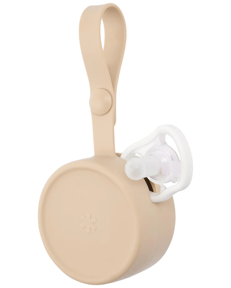 Silicone Pacifier Holder - Oat
