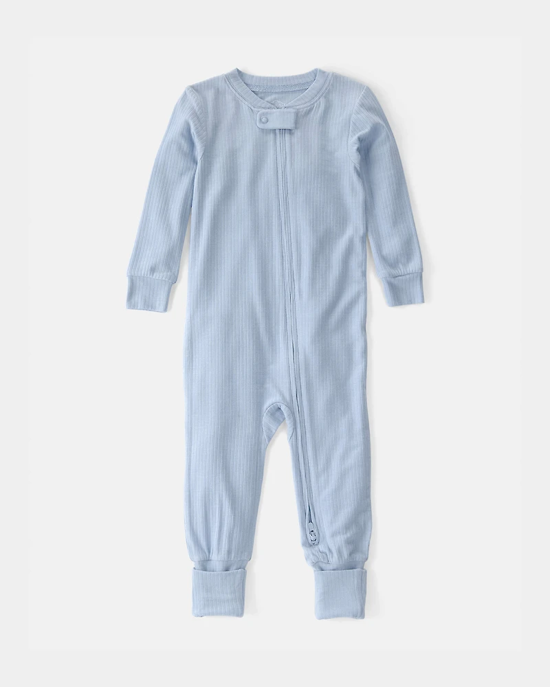 Baby PurelySoft 2-Way Zip 1-Piece Pyjama - Blue