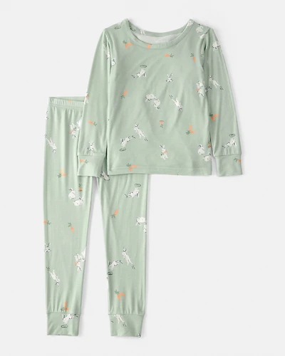 Toddler Bunny PurelySoft 2-Piece Pyjama Set - Green
