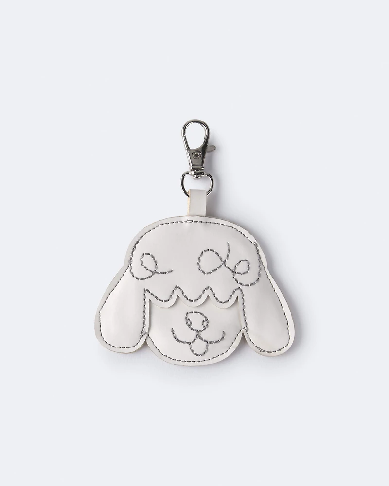 Toddler Girl Poodle Bag Charm - Cream