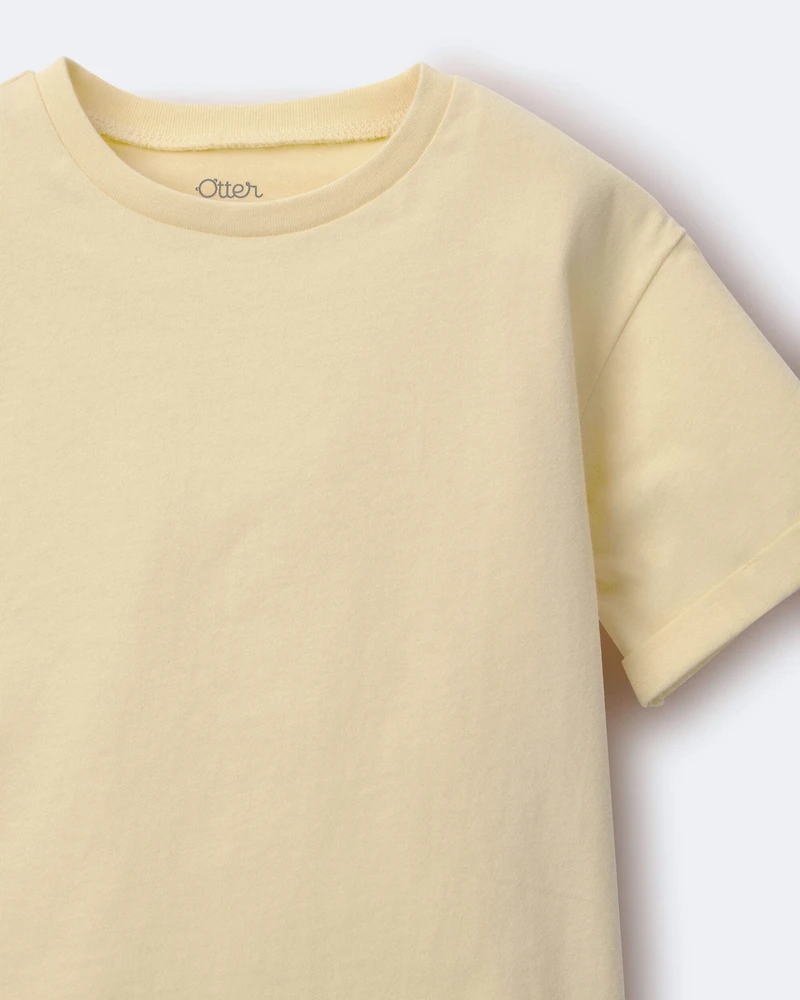 Toddler Rolled Cuff Tee - Yellow