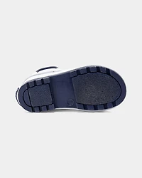 Toddler Boy Striped Rain Boots - Navy/White