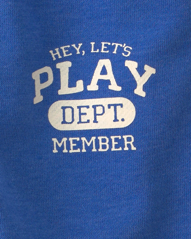 Toddler Boy 'Play' French Terry Joggers - Blue