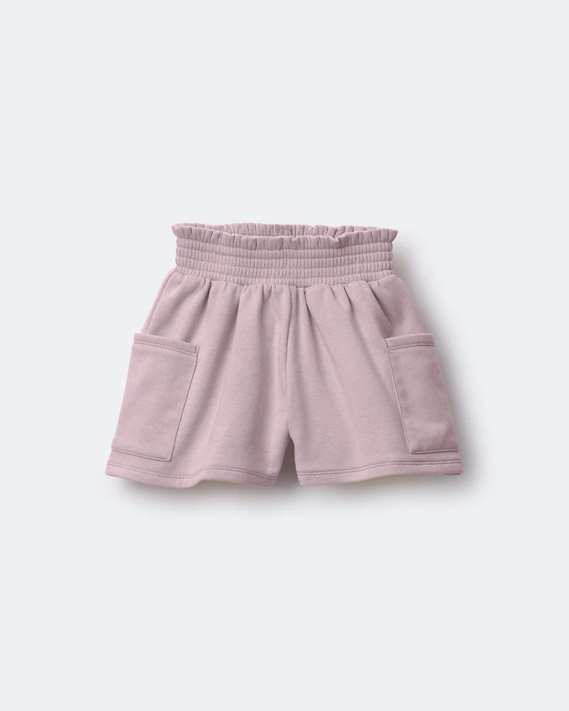 Toddler Girl Swing Short with Pockets - Rose