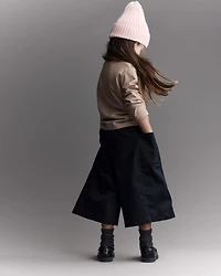 Toddler Girl Wide Leg Pocket Pant - Black