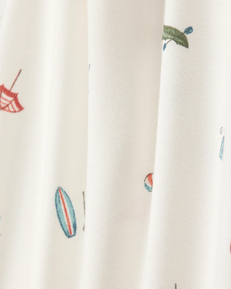 Baby Girl Camp Print Zip-Up PurelySoft Sleeper