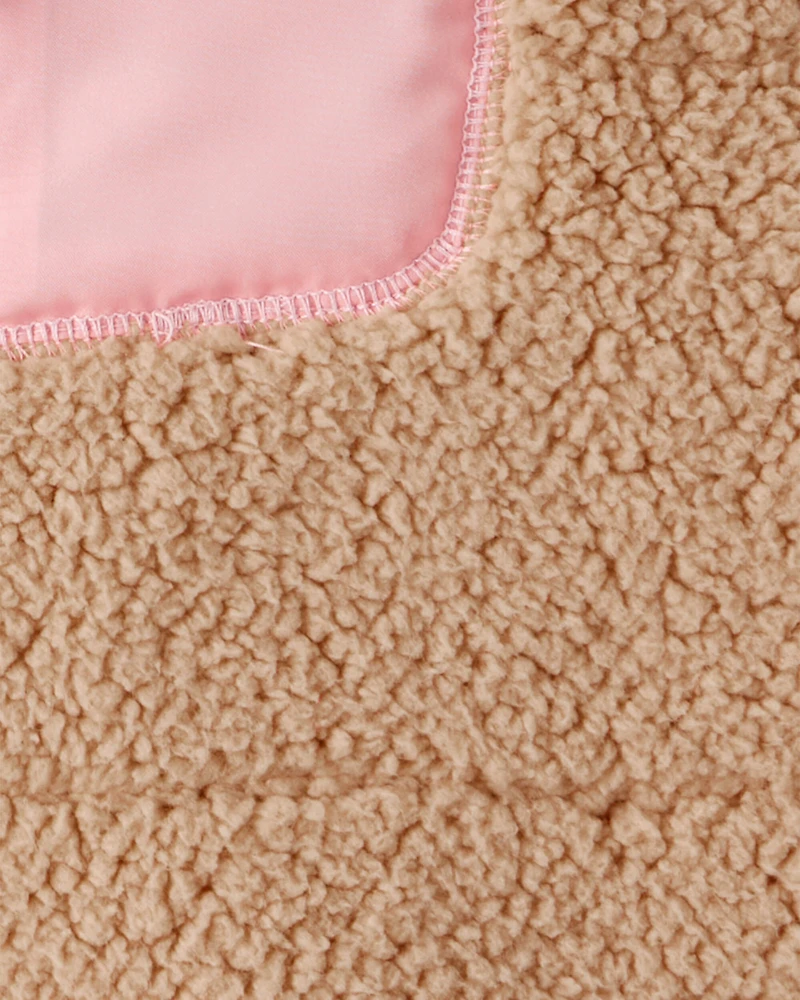 Girls Sherpa Vest - Brown