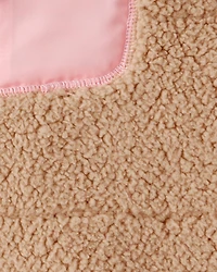 Girls Sherpa Vest - Brown