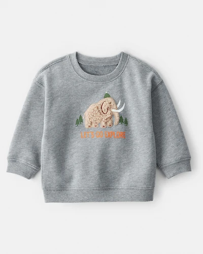 Baby Boy Mammoth Pullover Sweatshirt - Grey