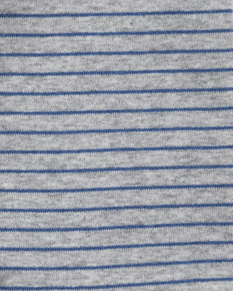 Baby Boy 3-Piece Striped Anchor Outfit Set - Blue