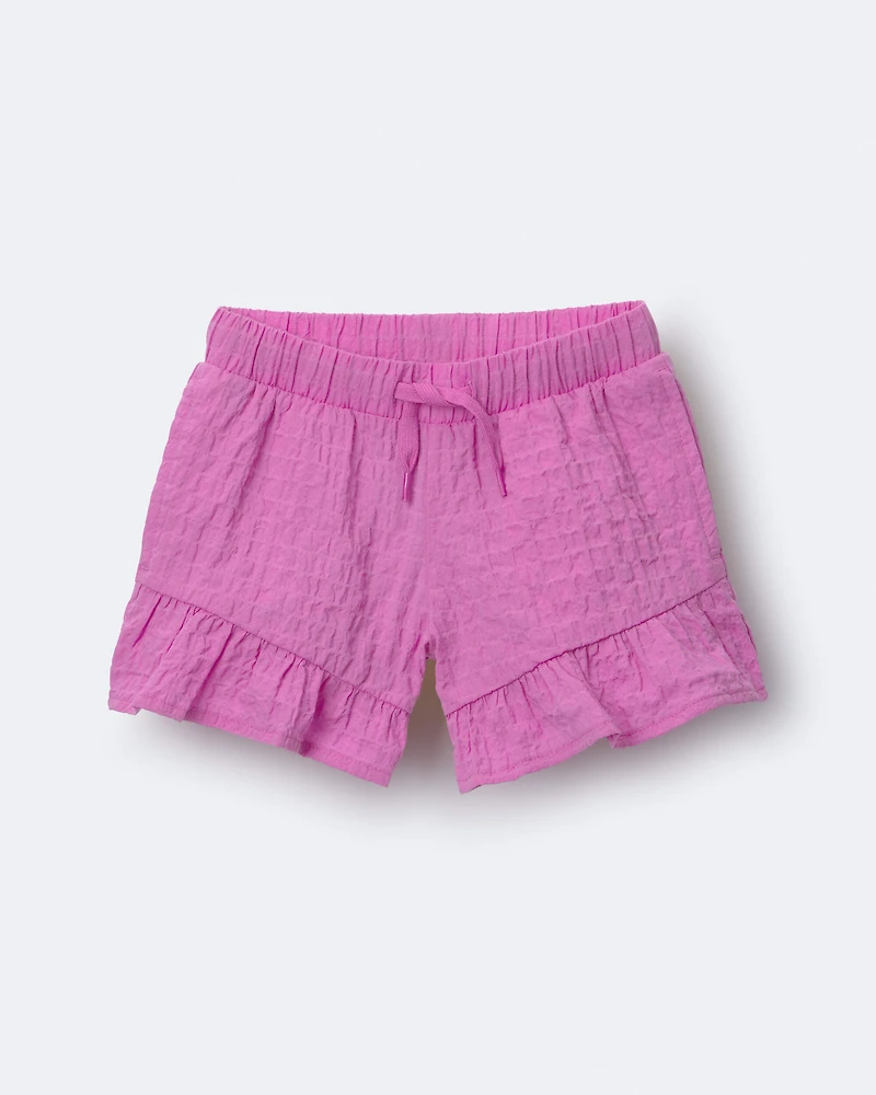 Toddler Girl Ruffle Butterfly Shorts - Purple