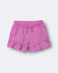 Toddler Girl Ruffle Butterfly Shorts - Purple