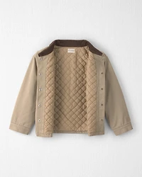 Kids Organic Cotton Twill Barn Jacket - Khaki