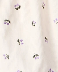 Baby Girl 3-Piece Floral Long-Sleeve Dress Set - White