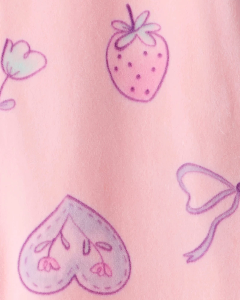 Baby Girl Swan DreamPlush Snug Fit 1-Piece Pajamas - Pink