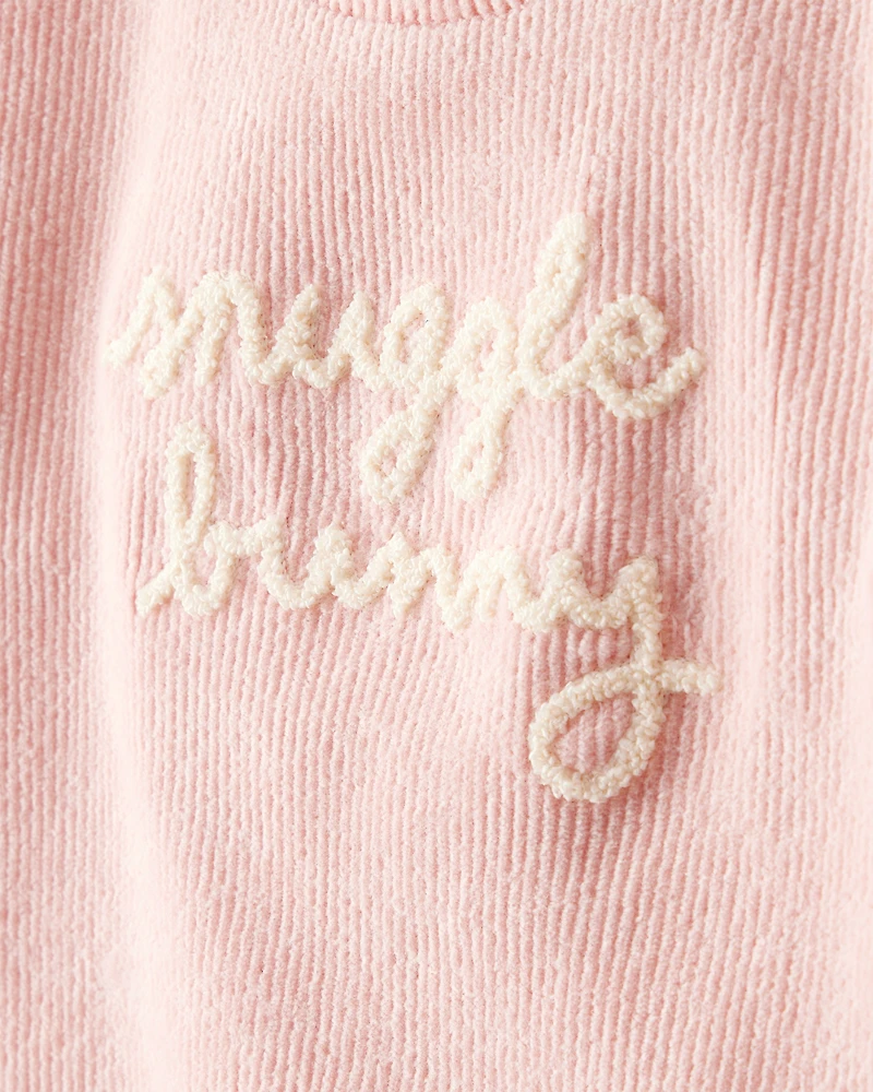 Baby Girl Snuggle Bunny Pullover Sweatshirt - Pink