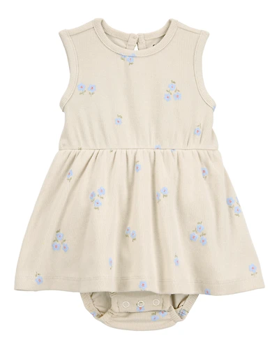 Baby Floral Sunsuit - Ivory
