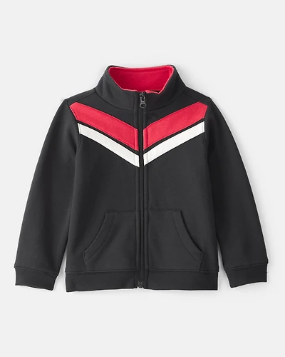 Toddler Boy Zip-Up Jacket - Black