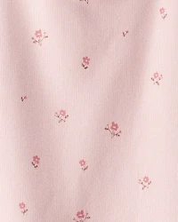 Girls French Terry Dress Made with Organic Cotton Blush Petals Print
