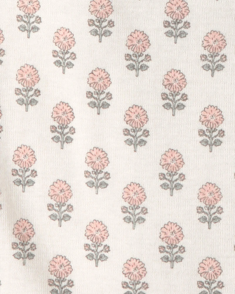 Baby Girl 3-Pack Organic Cotton Bodysuits Floral Print