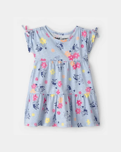 Baby Girl Bluey™ Floral Dress - Blue