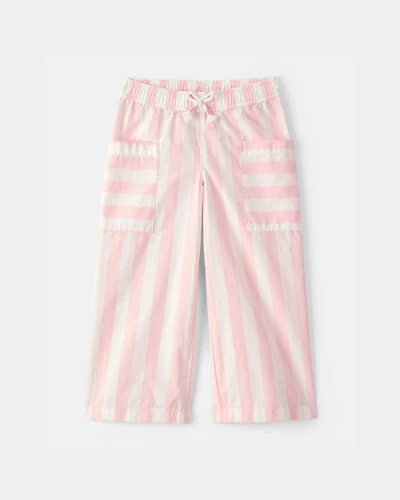 Toddler Girl Striped Pants - Pink/Ivory