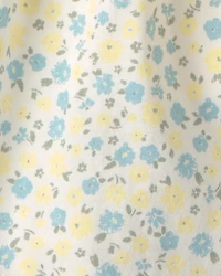 Girls 2-Piece Floral French Terry Top & Skirt Set - Yellow