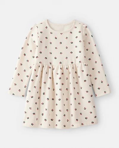 Toddler Girl Holly Knit Dress - Cream
