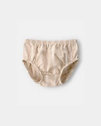 Baby Girl Stripe Sleeveless Dress - Khaki/Ivory