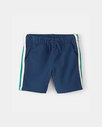 Toddler Boy Striped French Terry Shorts - Blue/Green