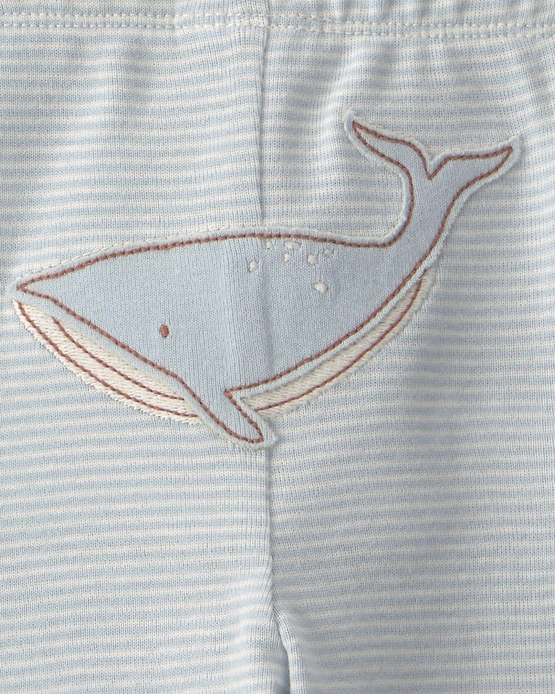 Baby Boy 3-Piece Whale Bodysuit & Pant Set - Blue/Ivory