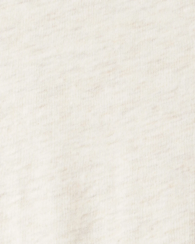 Girls Long-Sleeve Peplum Top - Oatmeal