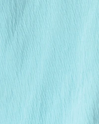 Girls Floral Embroidered Gauze Shorts - Blue