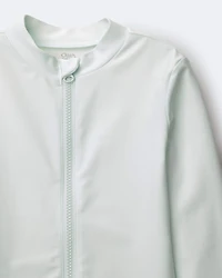 Toddler Full-Zip Long-Sleeve Rashguard - Light Green