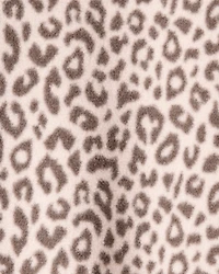 Toddler Girl Leopard Fleece Long-Sleeve Loose Fit 1-Piece Pajamas - Brown