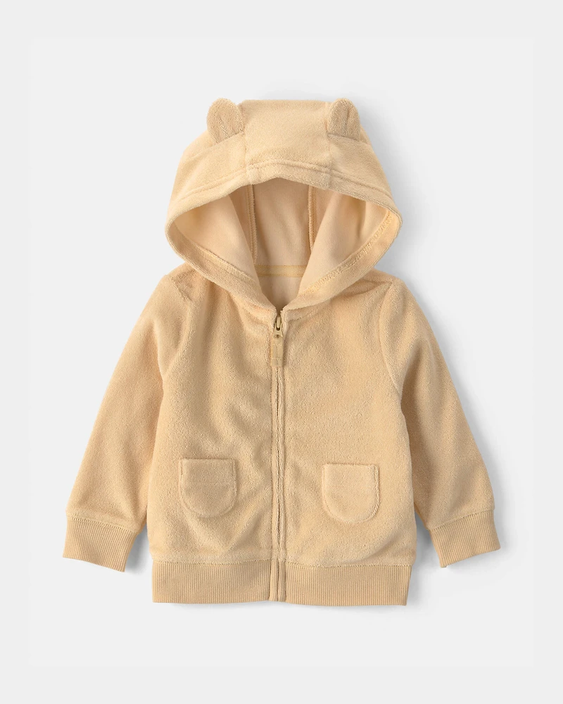 Baby 3-Piece Lion Terry Short-Sleeve Layering Set - Yellow