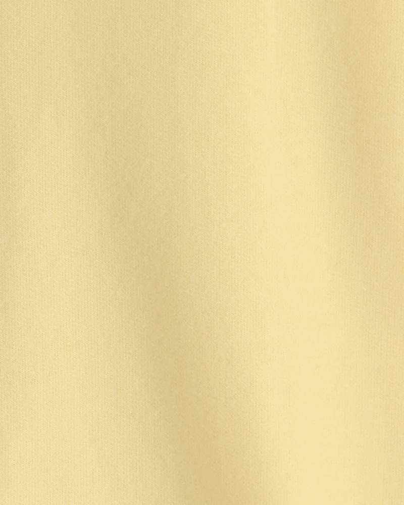 Kid French Terry Zip-Up Hoodie - Yellow