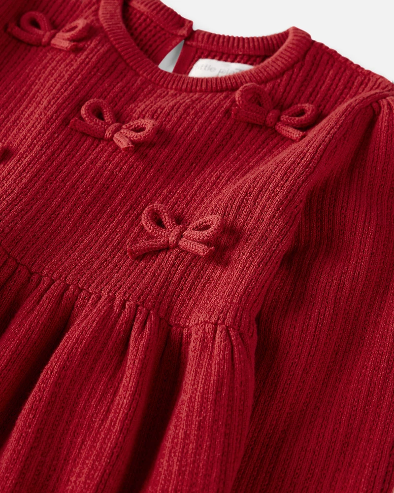 Girls Organic Cotton Sweater Knit Dress