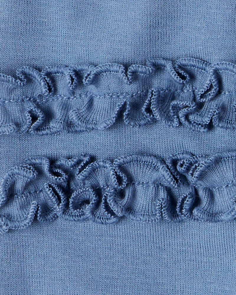 Baby Girl 2-Pack 100% Cotton Pull-On Pants - Blue/Pink