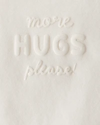 Baby Girl Hugs Fleece Pullover Sweatshirt - Cream