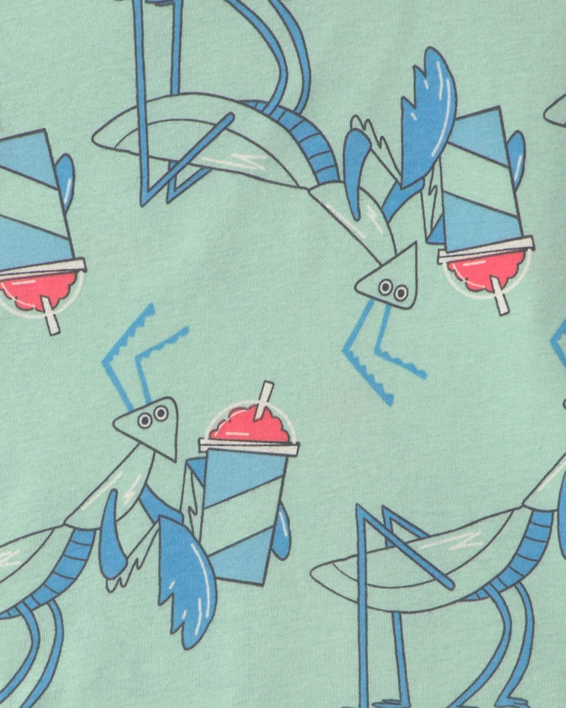 Boys Brain Freeze Club' 100% Cotton 4-Piece Pyjama Set - Blue/Green