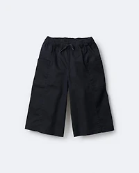 Toddler Girl Wide Leg Pocket Pant - Black
