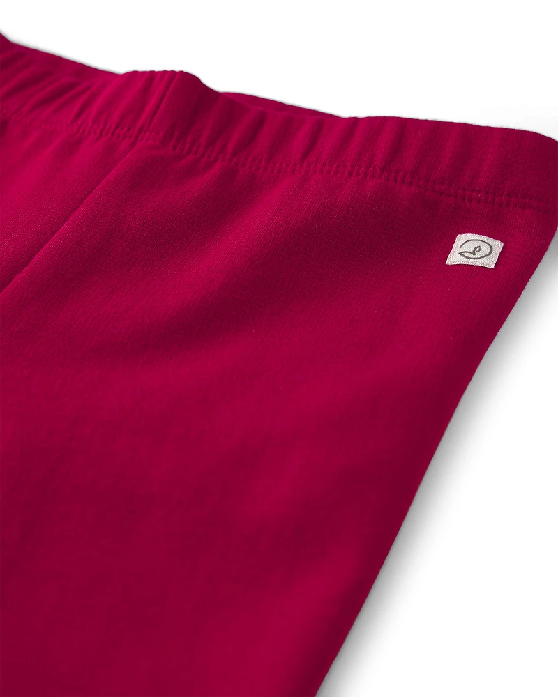 Baby Girl 2-Pack Fleece Leggings Made with Organic Cotton