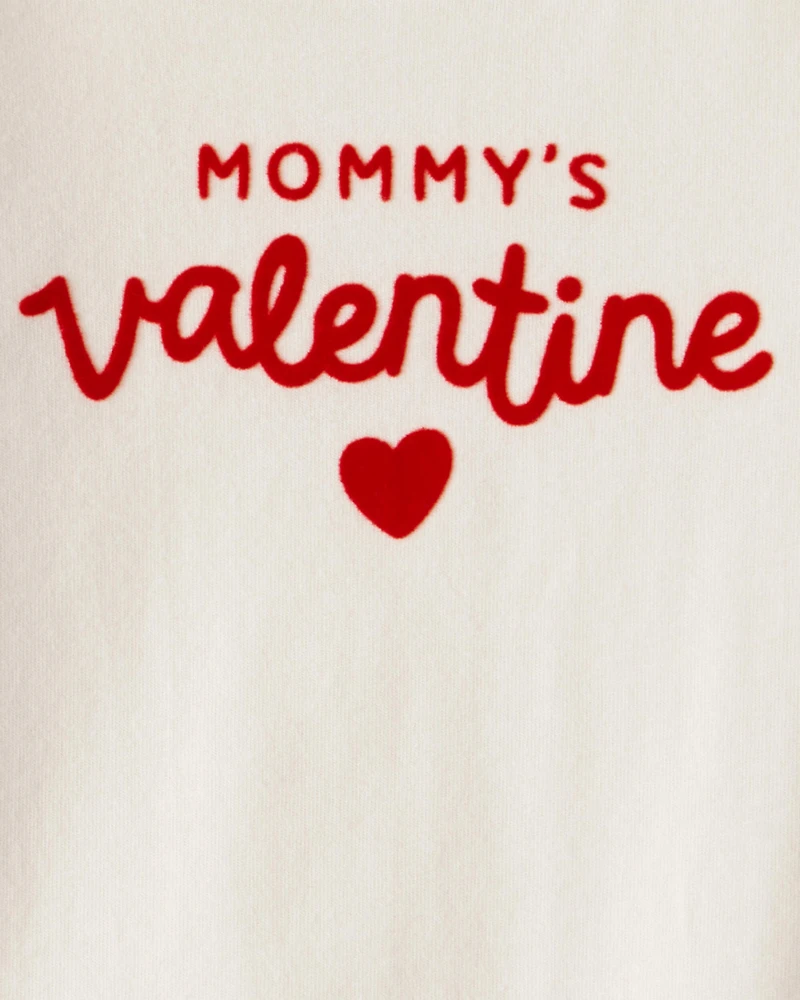 Baby Boy Mommy's Valentine Long-Sleeve Graphic Bodysuit - Cream